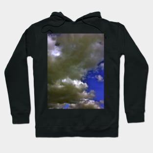 Bold Large Plump Clouds in a Bright Blue Sky on a Sunny Day Photograph Hoodie